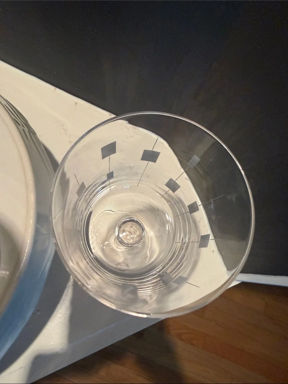 Vintage Soma Artland Etched Pattern Clear Wine Glasses - Set of 6- Discontinued